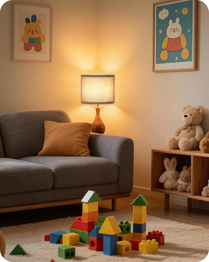 Small Table Lamp, 14.2" Cute Little Desk Lamp
