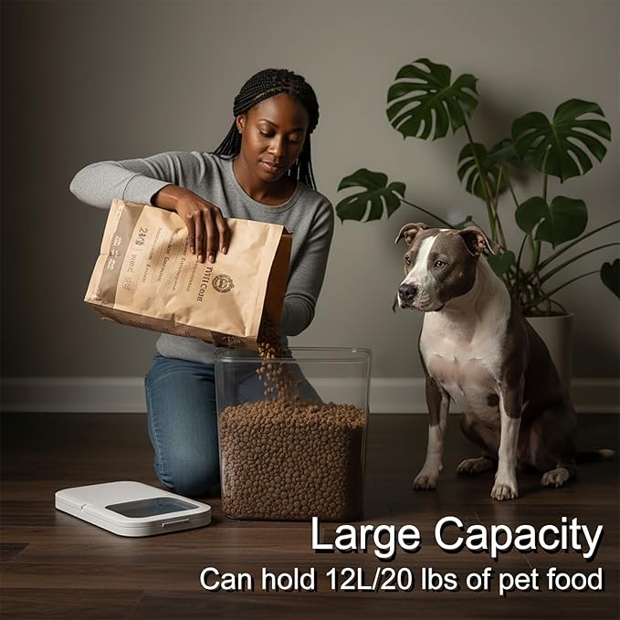 LivLab Mker Dog Food Storage Container - 6L/6KG/10LBS Pet Food Storage Containers With Lids & Scooper, BPA Free Airtight Storage Containers Store Dry Food For Kitchen Pantry