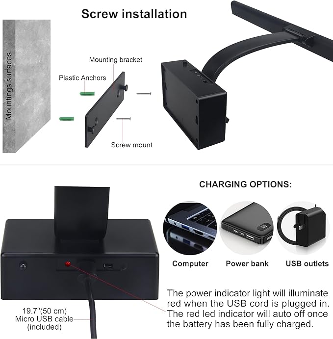 BIGMONAT 16inch Wireless LED Picture Light
