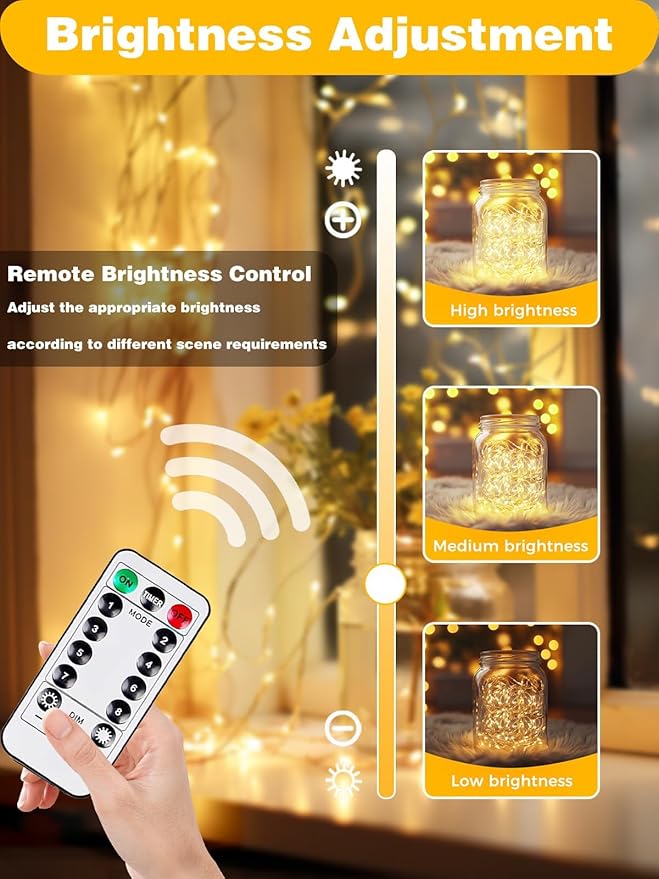 8 Pack Christmas Fairy Lights Battery Operated