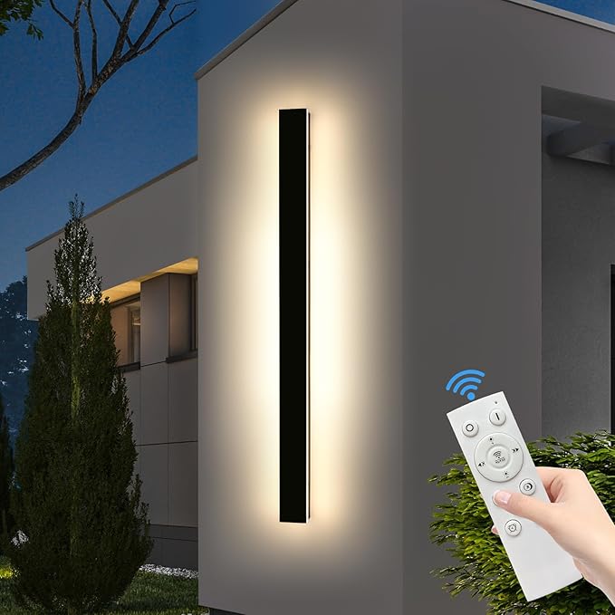 Outdoor Long Wall Light, 59inch LED Wall Mounted Sconces, 3000K-6000K Dimmable