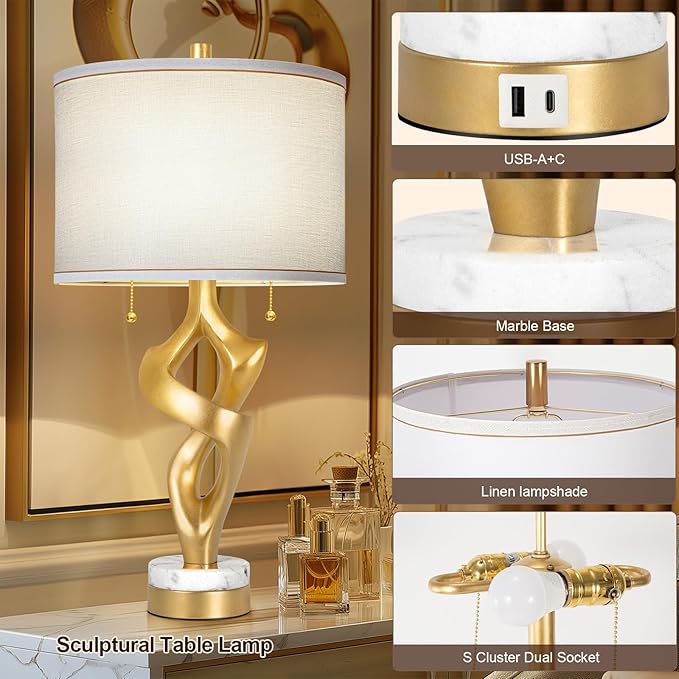 Scenekoy Sculptural Table lamp Set of 2