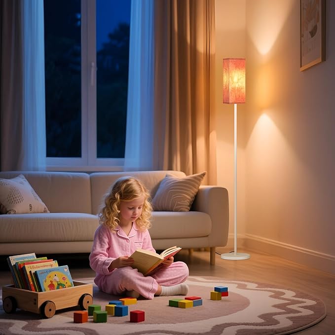 Floor Lamp, Pole Lamp with Foot Switch, Modern Standing Lamp, Minimalist