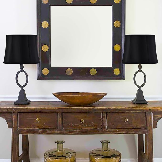 GOSO Medium Black Drum Lamp Shade