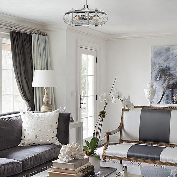 Elisha 3-Light Semi Flush Mount Ceiling Light