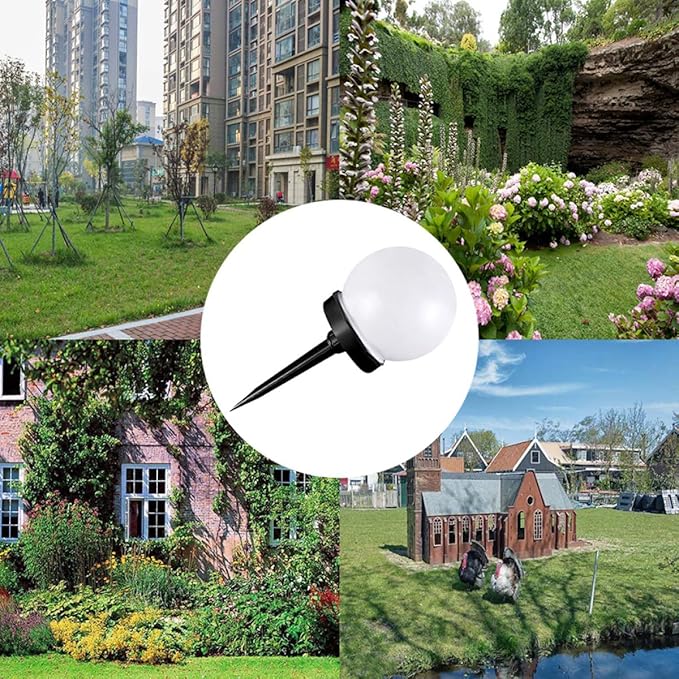 NOLITOY 4Pcs Solar Sphere Garden Lights