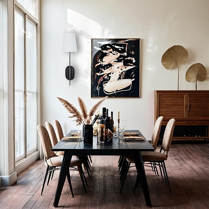 Modern Elegant Cone Linen Wall Sconce