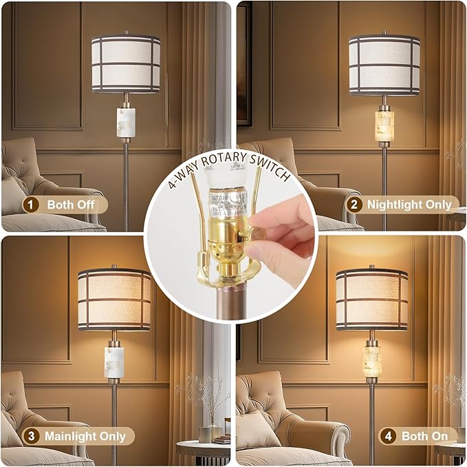 Natural Alabaster Floor Lamp, Lamps