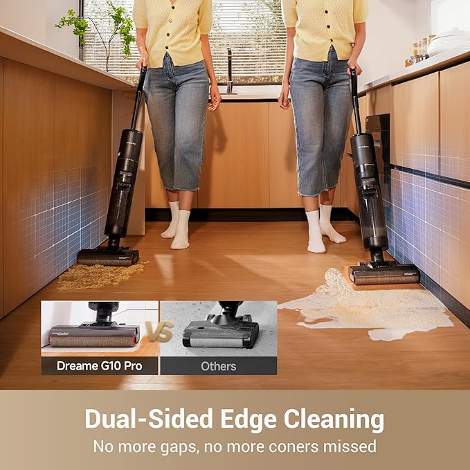 DREAME G10 Pro Wet Dry Vacuum Cleaner, Vacuum Mop All in One with Auto Self-Cleaning, Floor Cleaner Machine for Hard Floor, 35 Mins Runtime, Edge Cleaning, Self-Propelled Vacuum Mop Combo