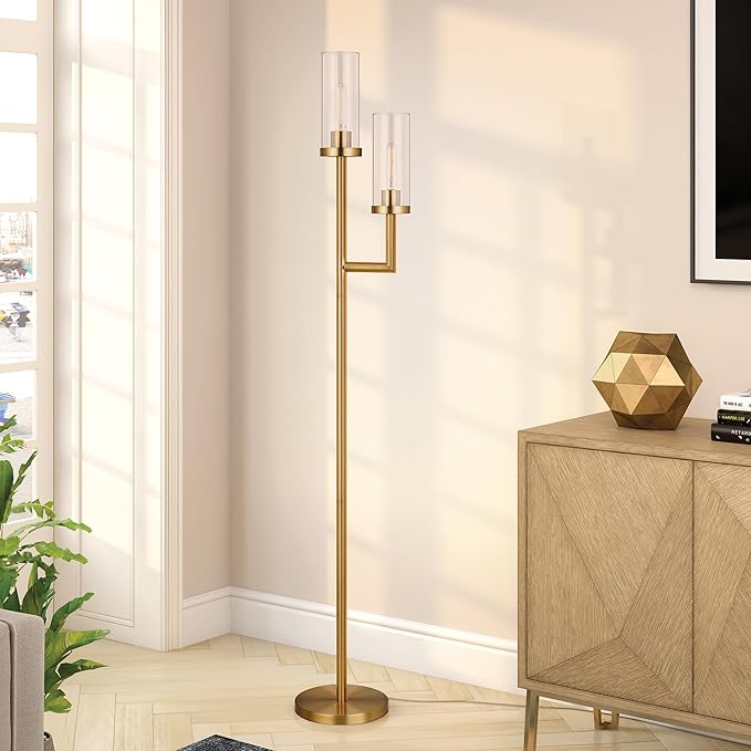 Henn&Hart 2-Light Torchiere Floor Lamp