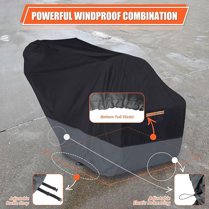 HOMEYA Snow Blower Cover, Waterproof Heavy Duty, 900D Oxford Fabric, Universal Fit for 1-Stage/2-Stage Snow Throwers, Durable, Windproof, Sunproof