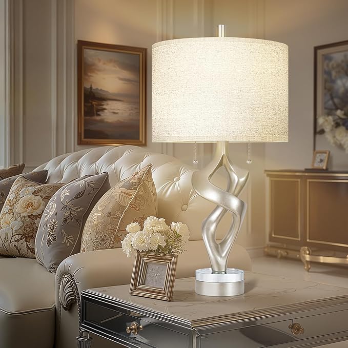 Scenekoy Sculptural Resin Table Lamp Set of 2