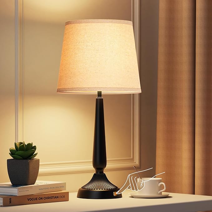 PARTPHONER Cordless Table Lamp, 5000mAh Battery Rechargeable Touch Lamp