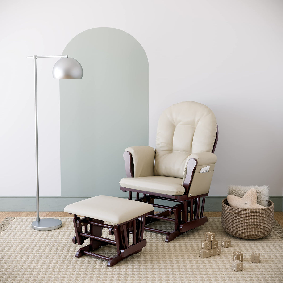Premium Hoop Glider & Ottoman