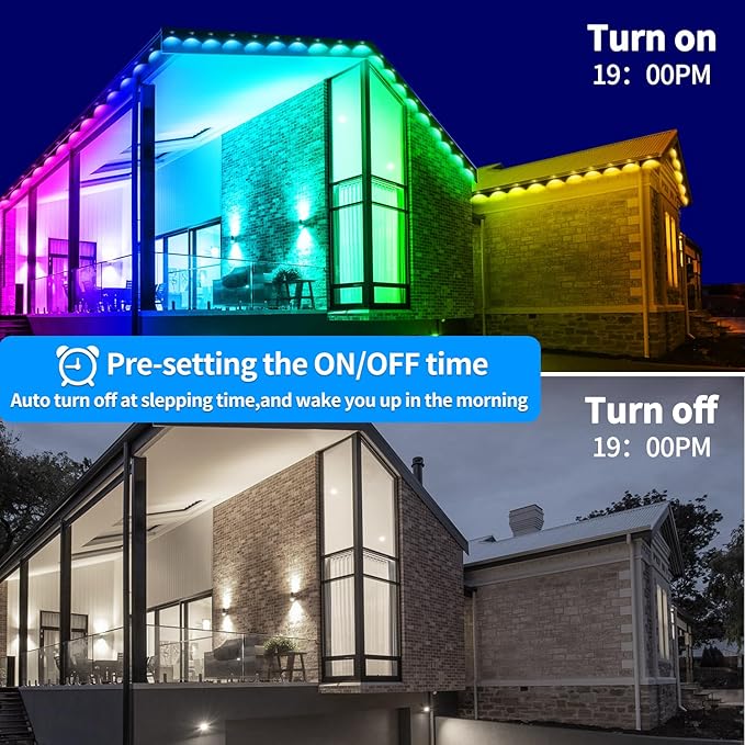 200ft permanent outdoor light, RGB Smart outdoor eave lights