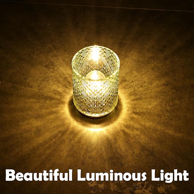 Battery Operated Lamp with Timer, Small Table Lamp