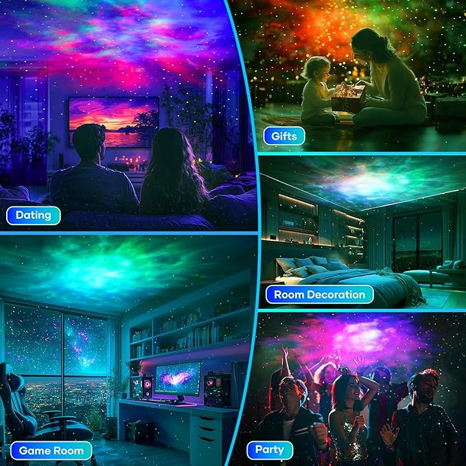 Galaxy Projector for Bedroom, Star Projector, Smart APP Memory Setting