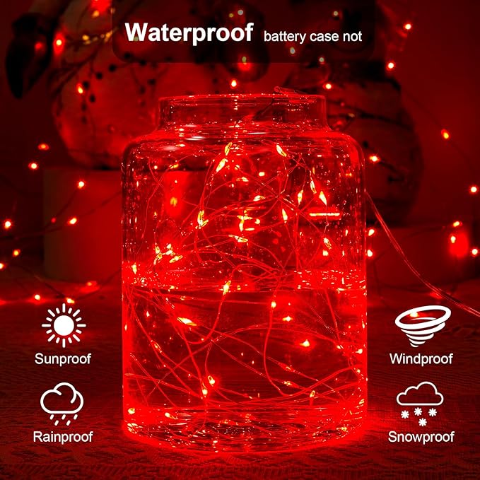 4 Pack 16.4ft Battery Operated String Lights