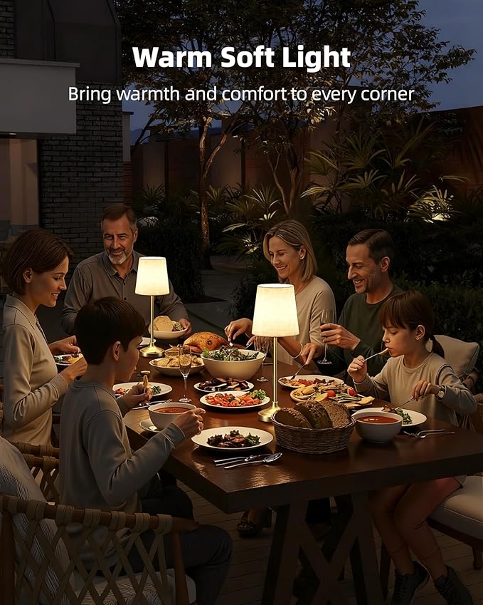 EZVALO Wireless Lamp, Ambient Light, Touch Control, Battery Operated, Desk Lamp