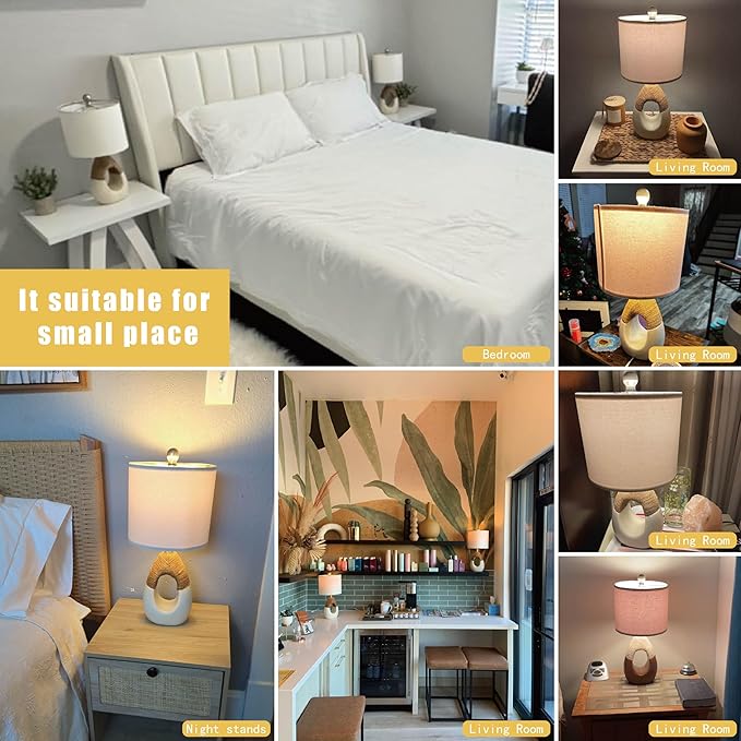OYEARS 19'' Small Boho Table Lamps