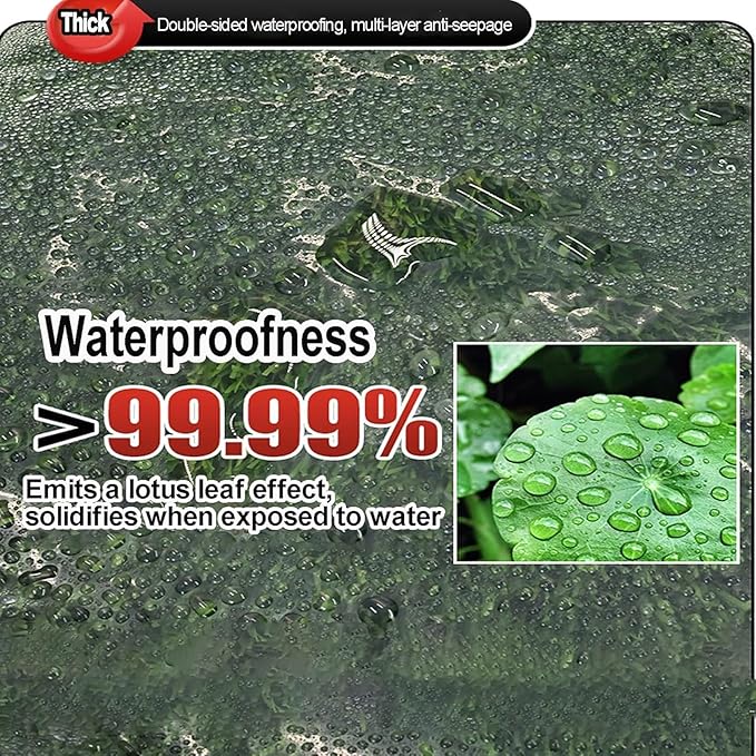 Clear Tarps 8x23FT Heavy Duty Waterproof, Outdoor Tarp with Grommets, Outdoor Garden Rainproof Covering for Chicken Coops, Patio, Porch and Outdoor Greenhouse Plant Cover