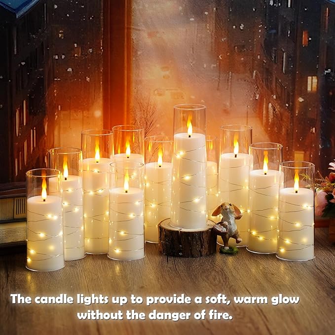 Flameless LED Candles with Timer 24 Pc Flickering Flameless Candles