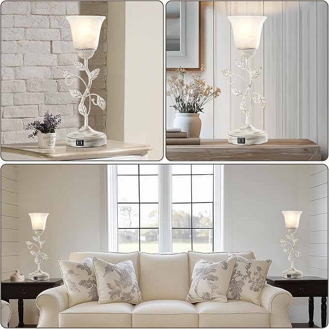 RORIANO Set of 2 Rustic Touch Table Lamps