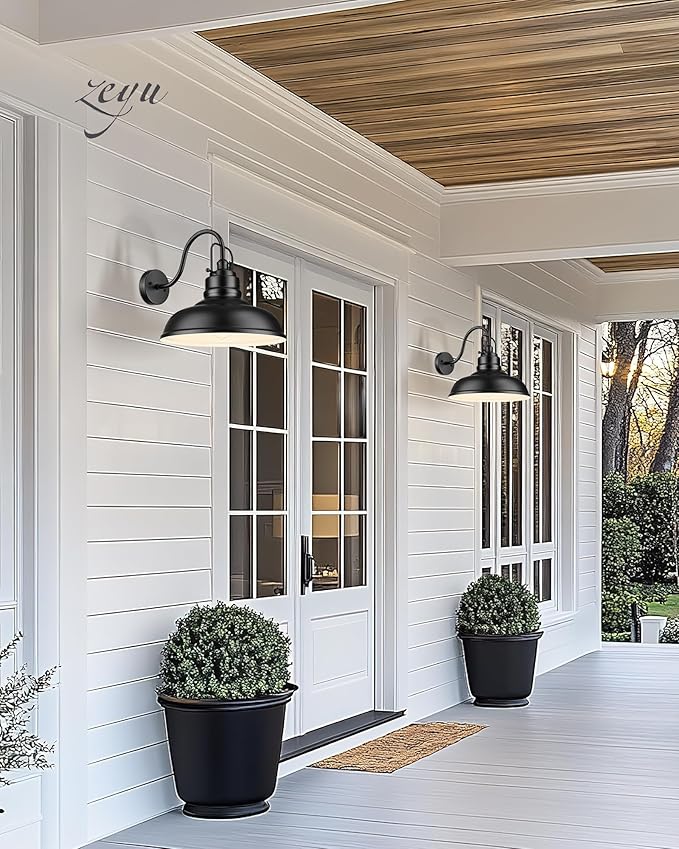 zeyu Black Barn Light, Modern Outdoor Wall Light Fixtures, Barn Light