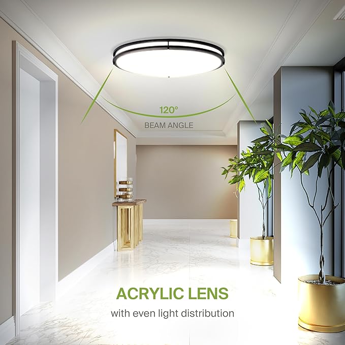 ASD LED 32" Oval Flush Mount Lighting, Close to Ceiling Light Fixture | 3CCT