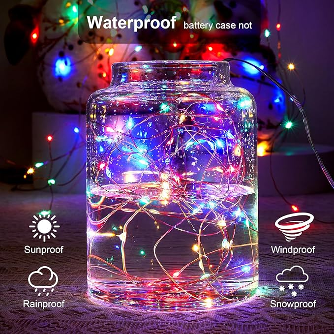 2 Pack 16.4ft Battery Operated String Lights