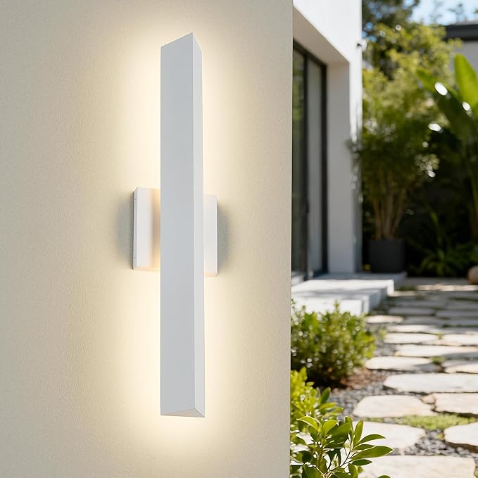 21.9IN LED Outdoor Aluminum Wall Lights, 20W Dimmable, IP65 Waterproof