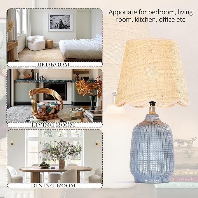Pia Ricco 19" Modern Ceramic Table Lamp