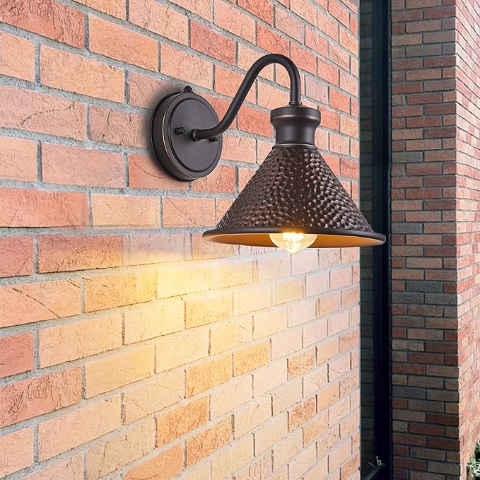 Dusk to Dawn Outdoor Gooseneck Wall Sconce