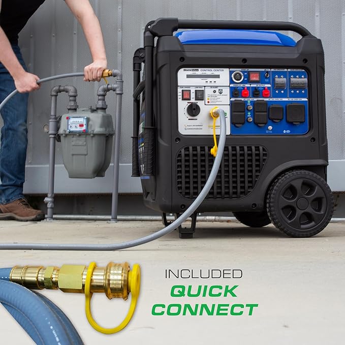DuroMax XP11000iHT 11,000-Watt Tri Fuel Portable Digital Inverter Generator - Gas, Propane & Natural Gas, Remote Electric Start, Whole Home Power Backup, Transfer Switch Ready, RV & Emergency Ready