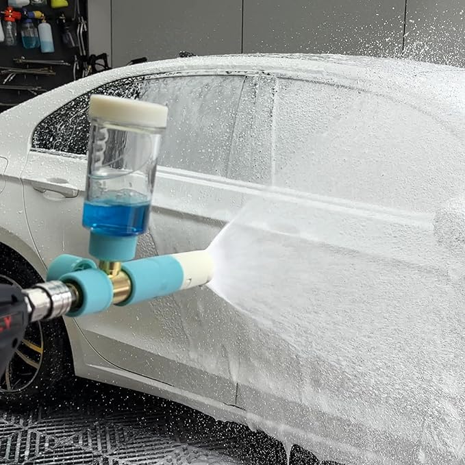 Tool Daily Foam Cannon with Dual Connector Accessory, Original Soap Cannon for Pressure Washer, 5 Power Washer Nozzle Tips, 1/4 Inch Quick Connect