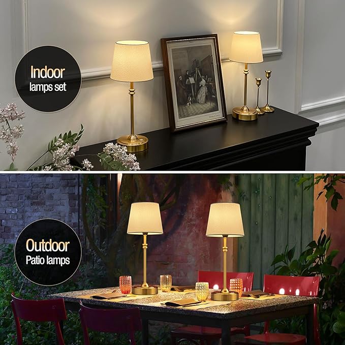 ONEWISH Cordless Table Lamps Set of 2