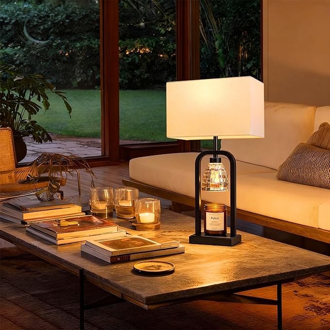 PoKat Table Lamps with Candle Warmer & Timer