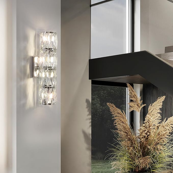 Crystal Wall Sconces Indoor, Modern Sconces Wall Lighting Fixtures Indoor