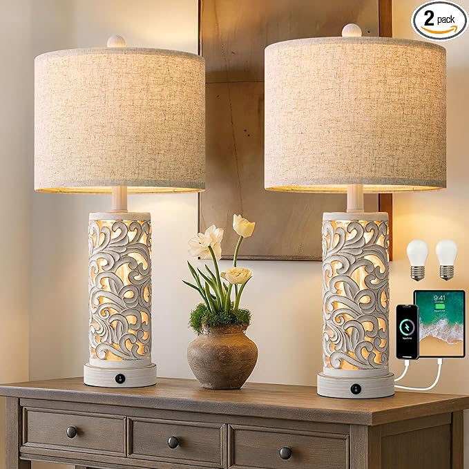OYEARS 22'' Table Lamp Set of 2