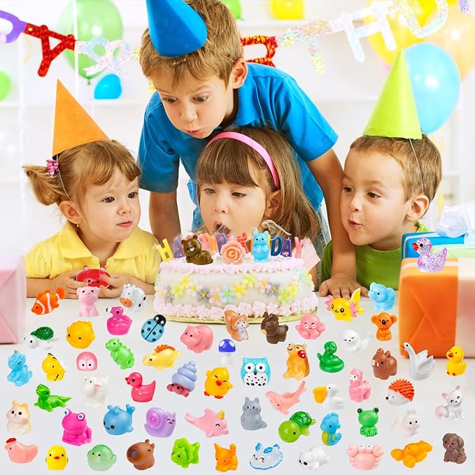 200 Pcs Mini Resin Animals Colorful Mini Animals Figures in Bulk Miniature Little Small Animals Figurines for Fairy Garden Landscape Dollhouse Accessories DIY Crafts Aquarium Decor