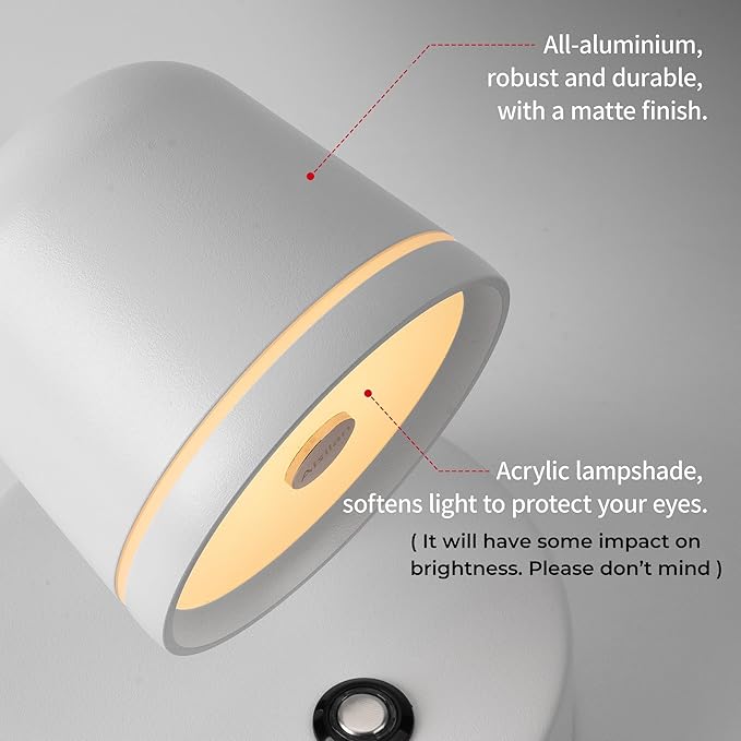 Aisilan Plug in Wall Sconce, Touch Dimmable Wall Light