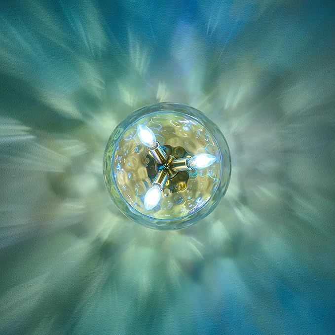 Vintage Glass Flush Mount Ceiling Light