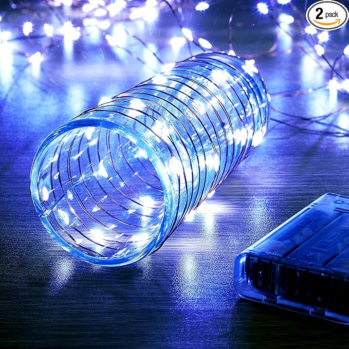 2 Pack 16.4ft Battery Operated String Lights