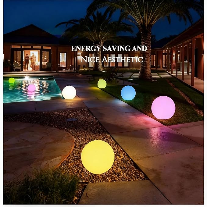 LOFTEK 12-inch LED Dimmable Light Ball: Waterproof Floating Pool Lights