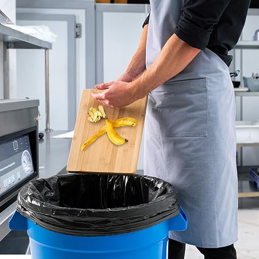 PRO&Family 20 Gallon Trash Can with Lid Round Ingredient Storage Containers Recycling Bin Kitchen Garbage Can Office Garbage Can Trash Barrel Plastic Barrel Yard Waste Bin Outdoor Trashcan (10, Blue)