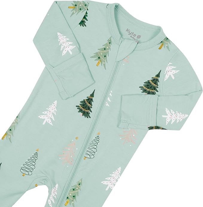 KYTE BABY Unisex Zipper Closure Footies, Rayon Made From Bamboo, 0-24 Months