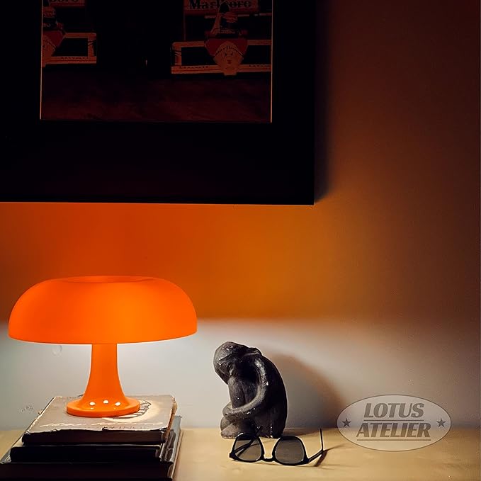 Lotus Atelier Orange Mushroom Lamp