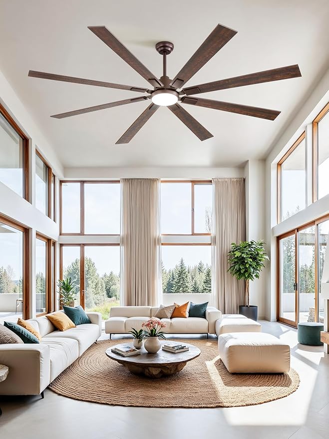 ZMISHIBO 80 Inch Oil Rubbed Bronze Ceiling Fans