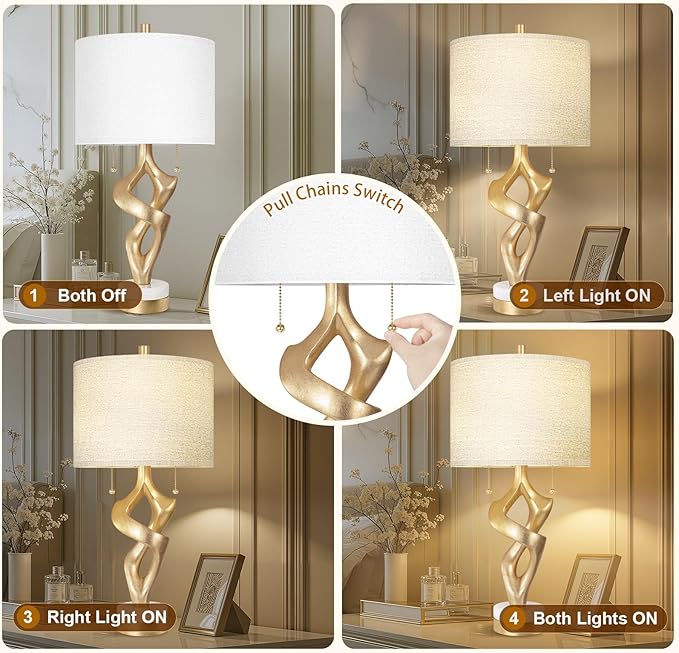 Scenekoy Sculptural Table Lamp Set of 2