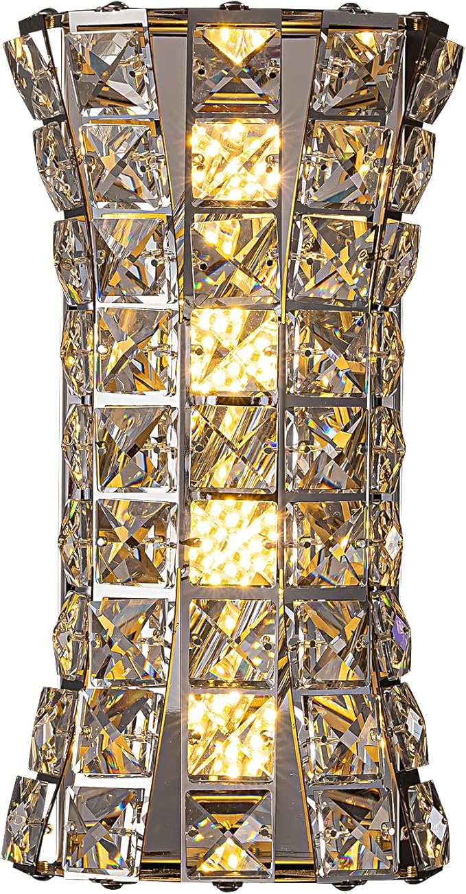 Crystal Wall Light Fixtures, Modern Chrome Wall Lamp